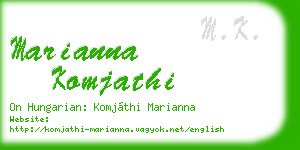 marianna komjathi business card