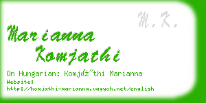 marianna komjathi business card